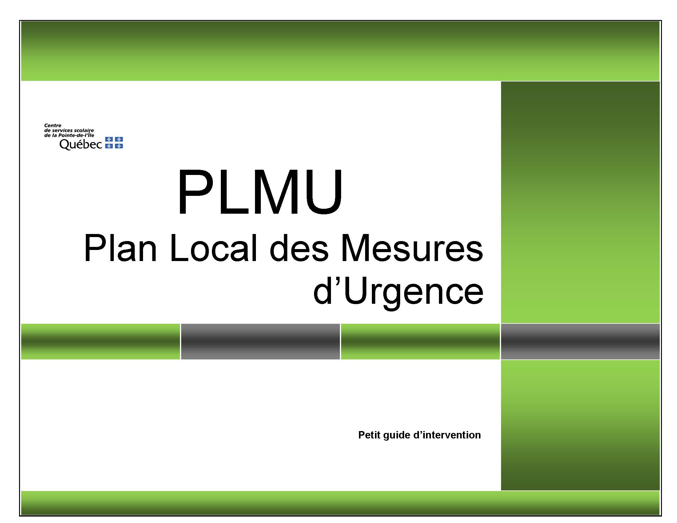 Plan Local des Mesures d’Urgences (PLMU)